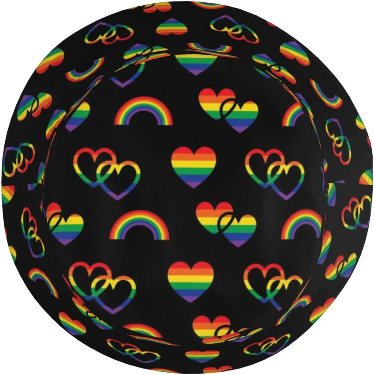 LGBT Gay Pride Bucket Hat Wide Brim Sun Protection Hat Summer Rainbow LGBT Fishing Outdoor Hats for Men and Women