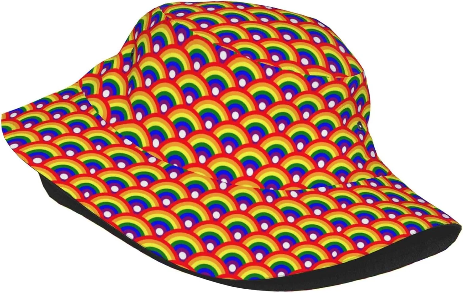 LGBT Gay Pride Bucket Hat Wide Brim Sun Protection Hat Summer Rainbow LGBT Fishing Outdoor Hats for Men and Women