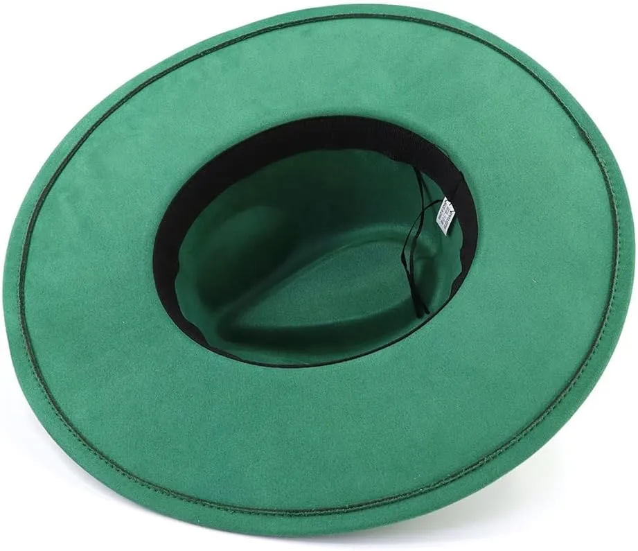 LIDHAY Big Wide Brim Fedora Hats for Women Men Western Suede Hat Panama Hat Outdoor Hats