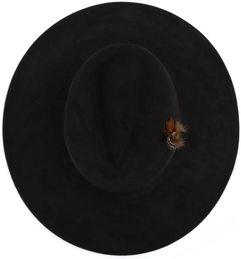 LIDHAY Big Wide Brim Fedora Hats for Women Men Western Suede Hat Panama Hat Outdoor Hats