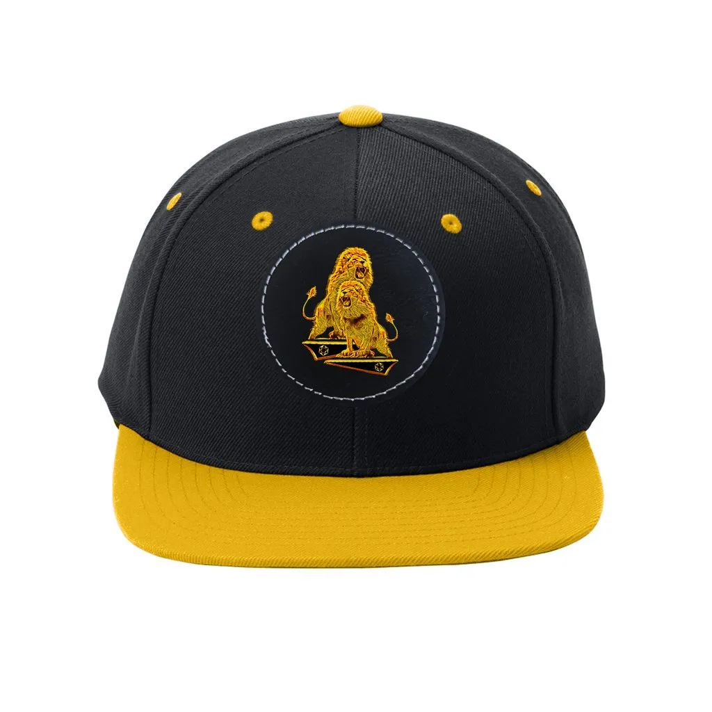 Like Father, Like Son 02-01 Designer Sport-Tek® Yupoong® Flat Brim Baseball Cap with Round Leather Patch (5 colors)
