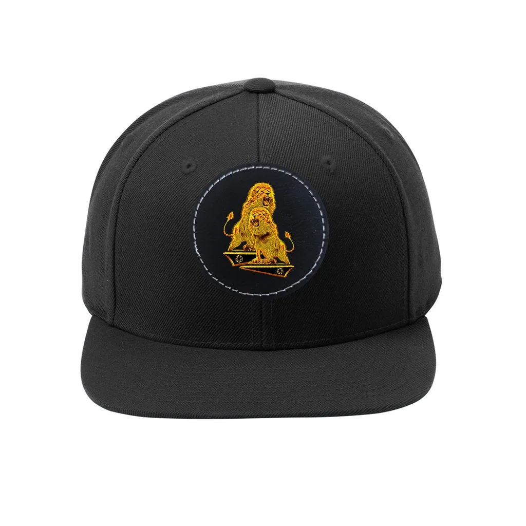 Like Father, Like Son 02-01 Designer Sport-Tek® Yupoong® Flat Brim Baseball Cap with Round Leather Patch (5 colors)