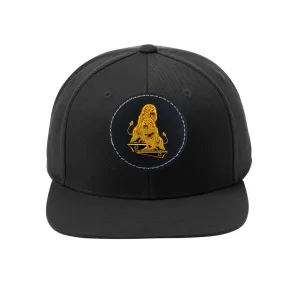 Like Father, Like Son 02-01 Designer Sport-Tek® Yupoong® Flat Brim Baseball Cap with Round Leather Patch (5 colors)