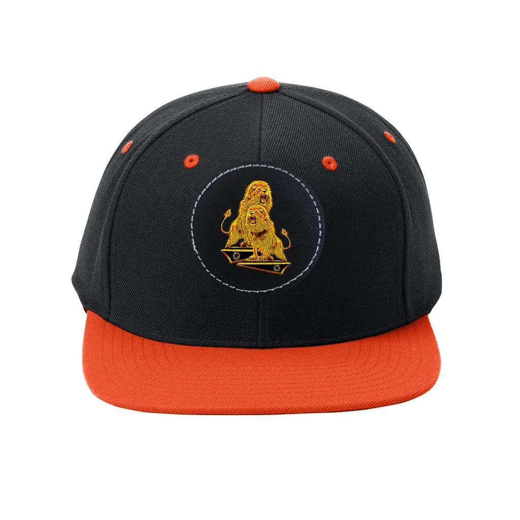 Like Father, Like Son 02-01 Designer Sport-Tek® Yupoong® Flat Brim Baseball Cap with Round Leather Patch (5 colors)