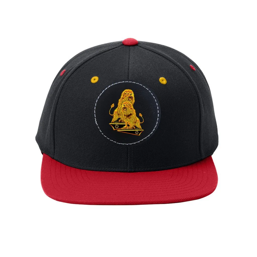 Like Father, Like Son 02-01 Designer Sport-Tek® Yupoong® Flat Brim Baseball Cap with Round Leather Patch (5 colors)