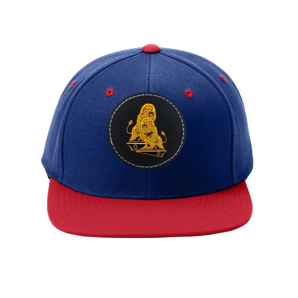 Like Father, Like Son 02-01 Designer Sport-Tek® Yupoong® Flat Brim Baseball Cap with Round Leather Patch (5 colors)