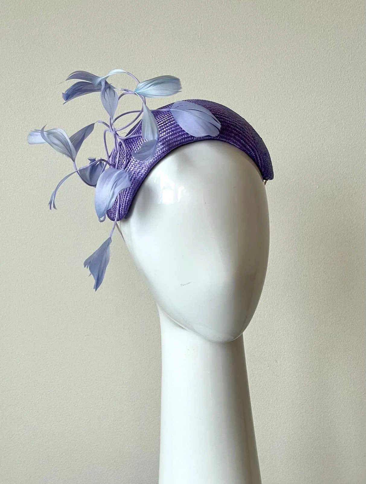 Lilac Bandeau with Floating Feathers