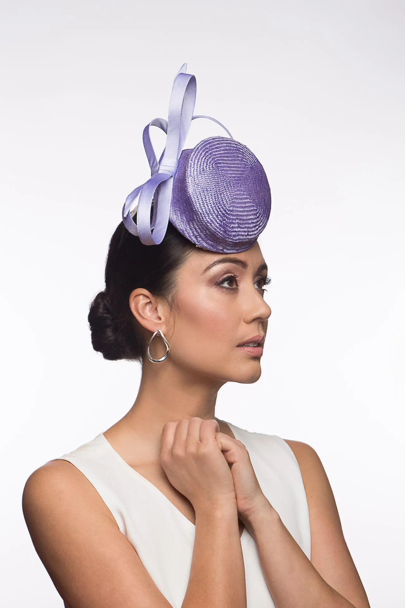 Lilac Button Percher Hat