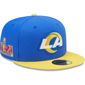 LOS ANGELES RAMS LETTERMAN 59FIFTY FITTED HAT - BLUE/YELLOW