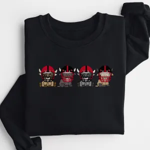 Louisville Cardinals Football Highland Cow Football Team Football Lovers Gift Unisex Crewneck Hoodie Sweatshirt