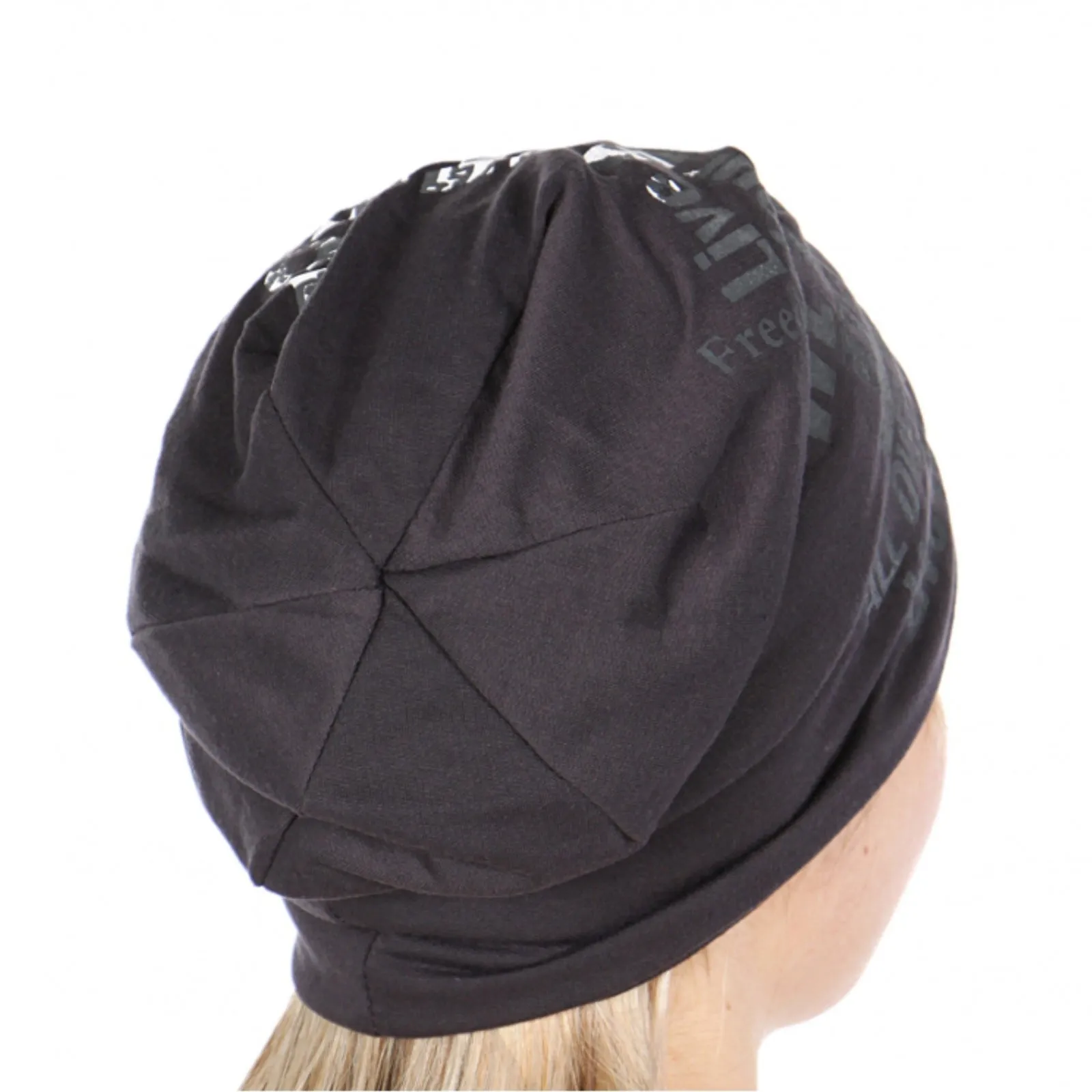 Love Peace Print Women's Fleece Lined Beanie Winter Hat