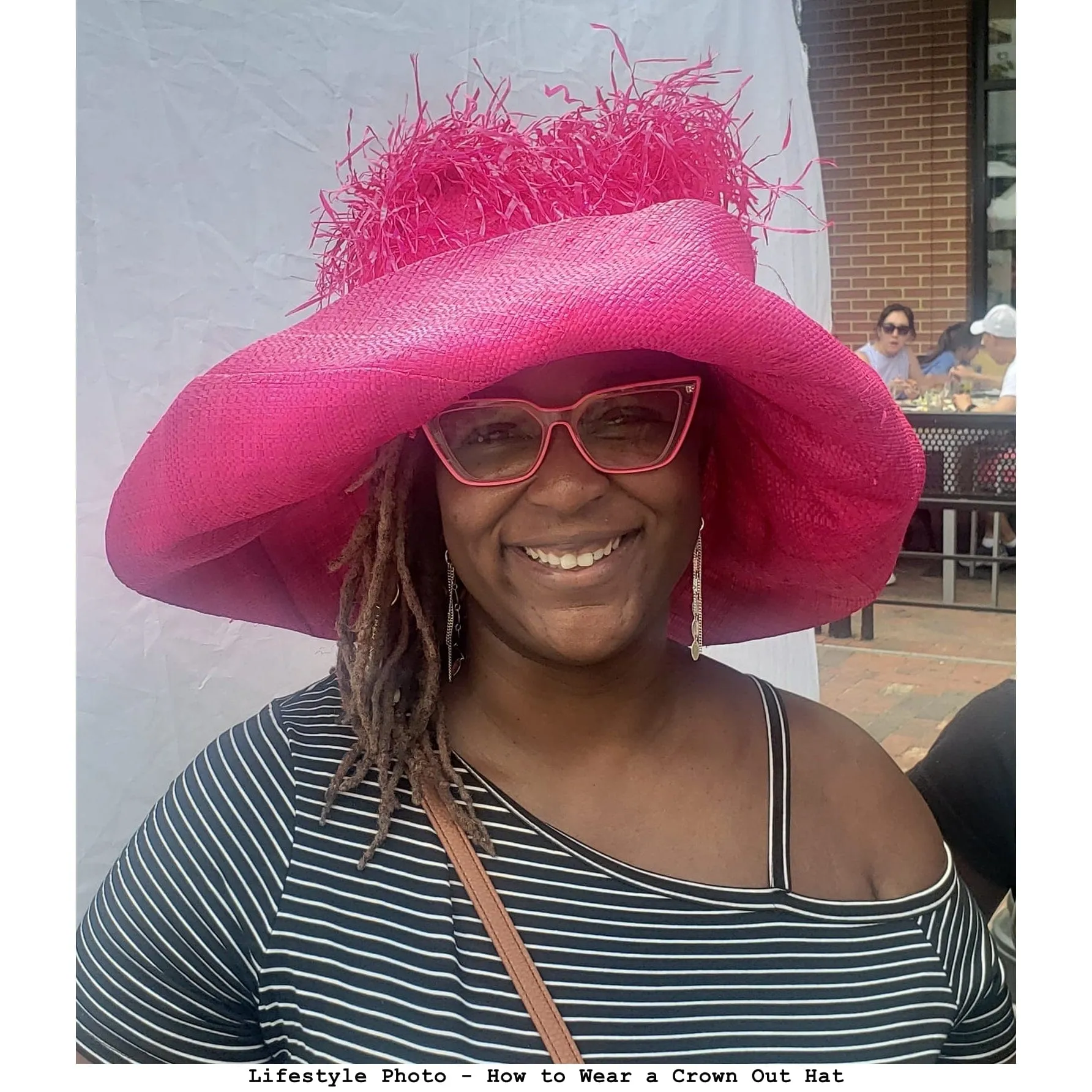 Lucia: Madagascar Big Brim Crown Out Raffia Sun Hat