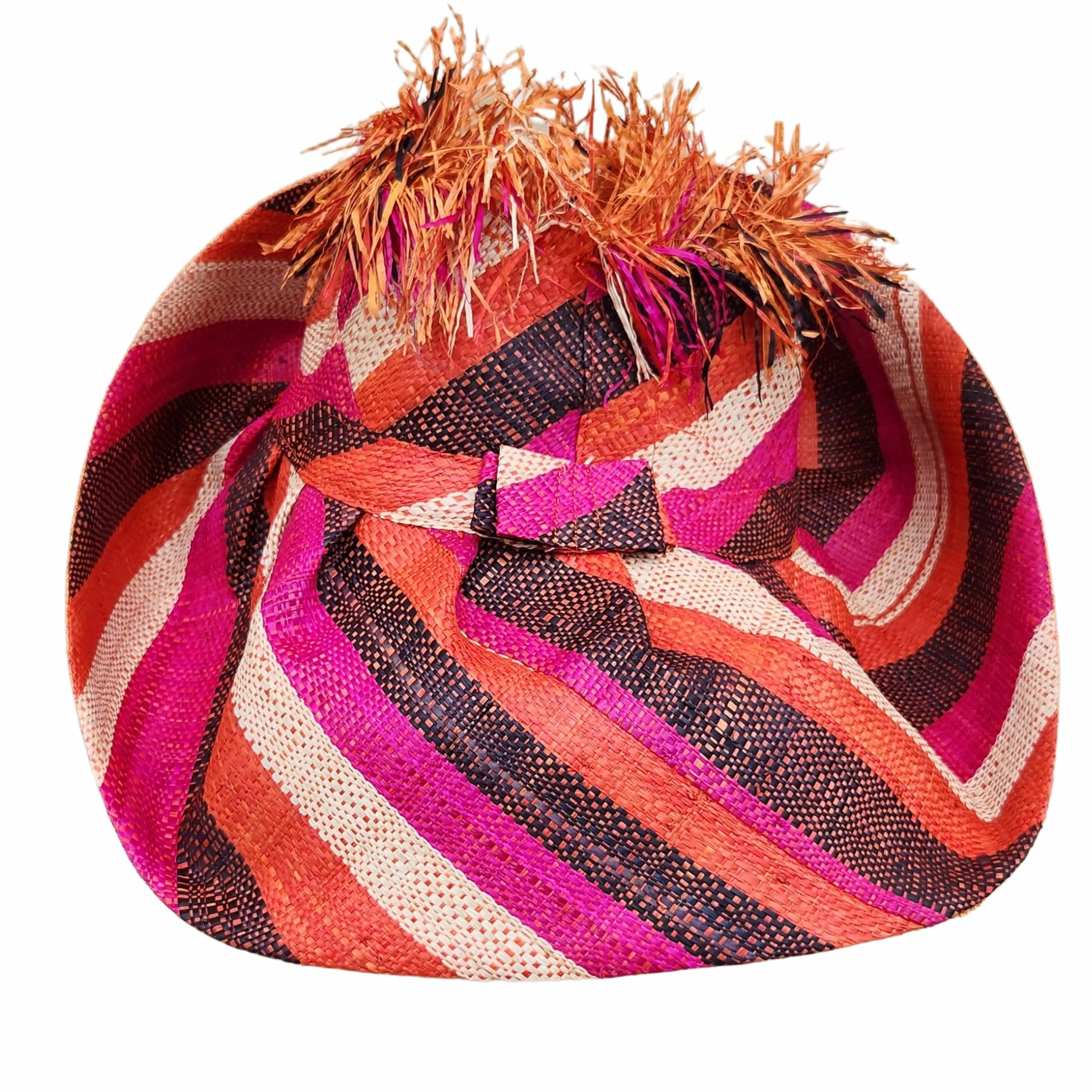 Lucia: Madagascar Big Brim Crown Out Raffia Sun Hat