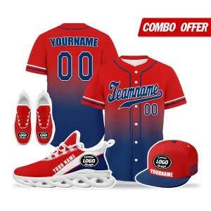 Luxury Gifts,Custom Red Blue Jersey MaxSoul Shoes and Hat Combo Offer Personalized ZH-bd0b007e-e