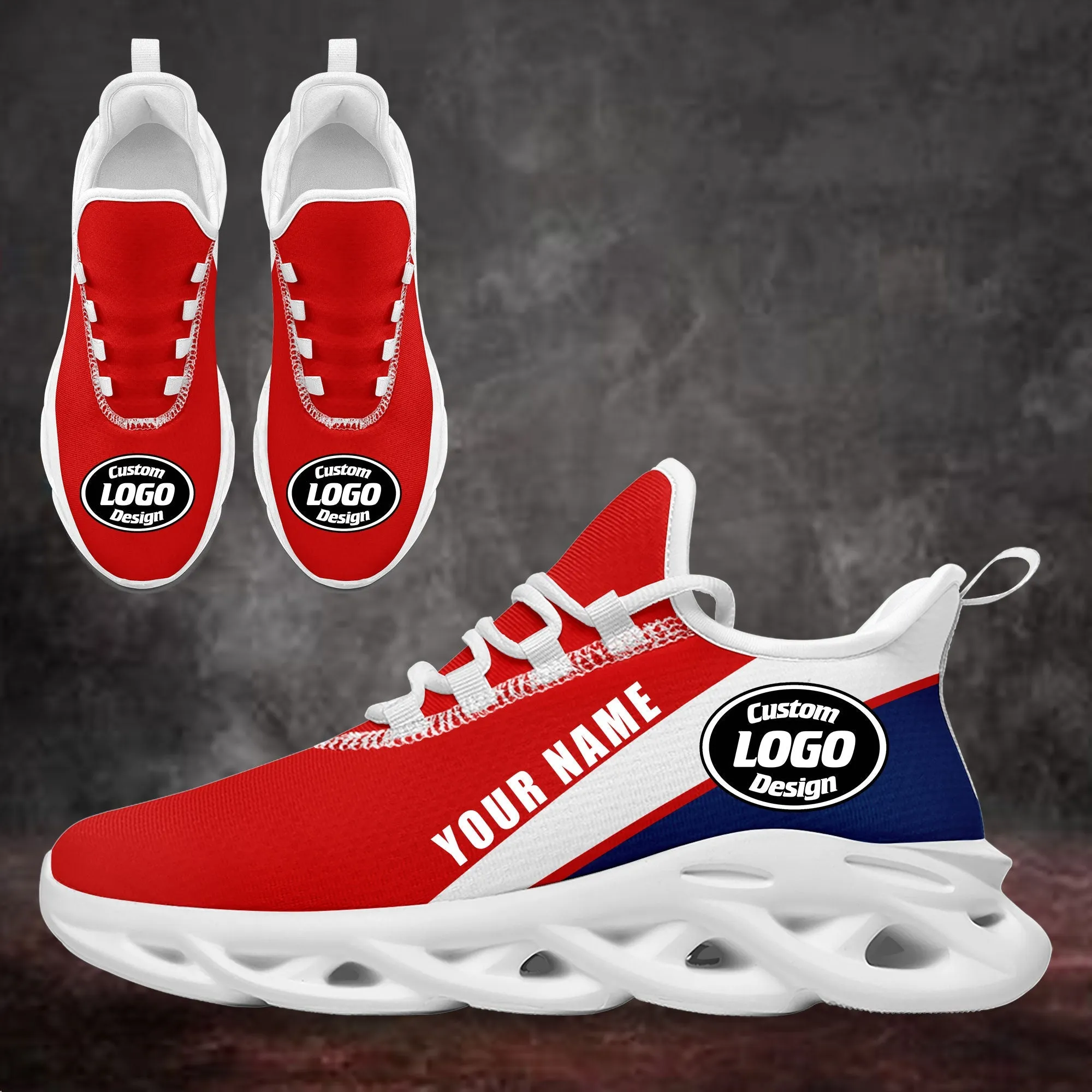 Luxury Gifts,Custom Red Blue Jersey MaxSoul Shoes and Hat Combo Offer Personalized ZH-bd0b007e-e