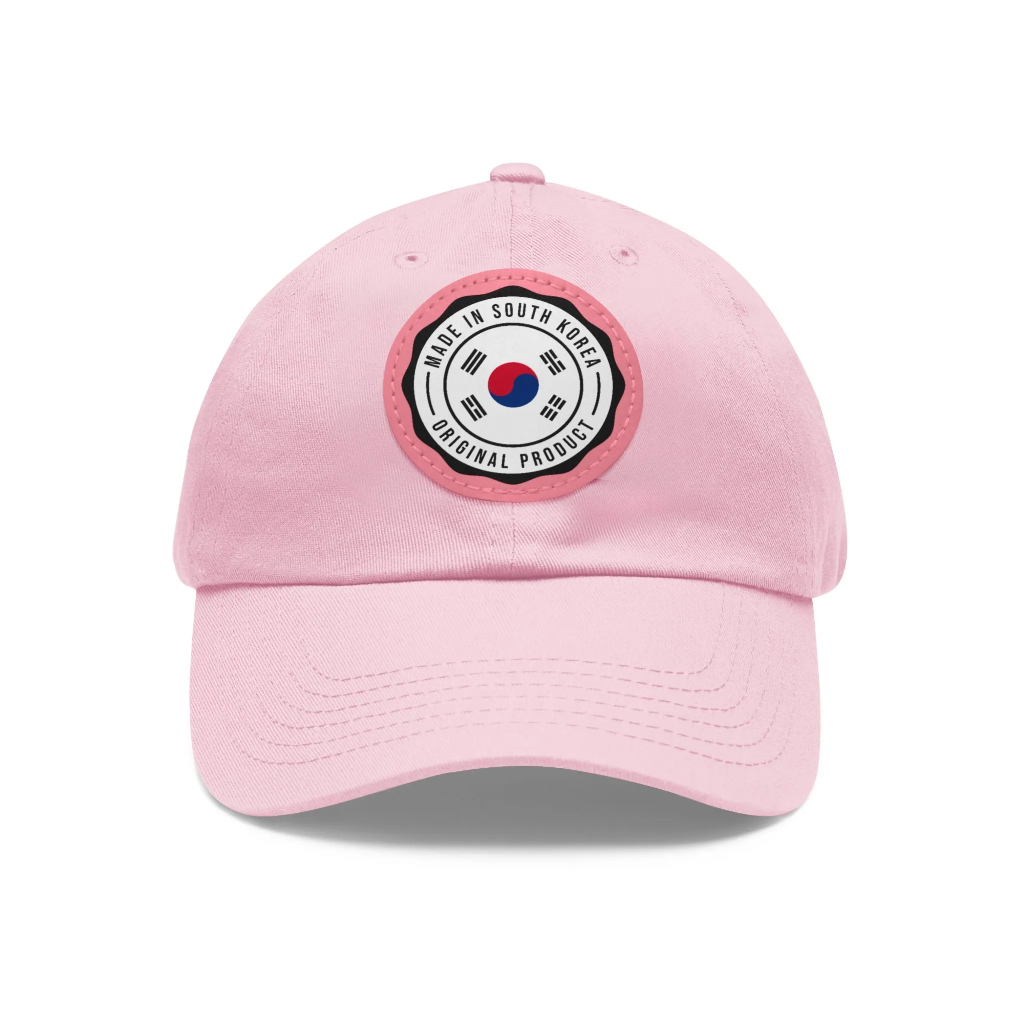 Made in South Korea Hat with Leather Patch (Round)  - EmpressKorea