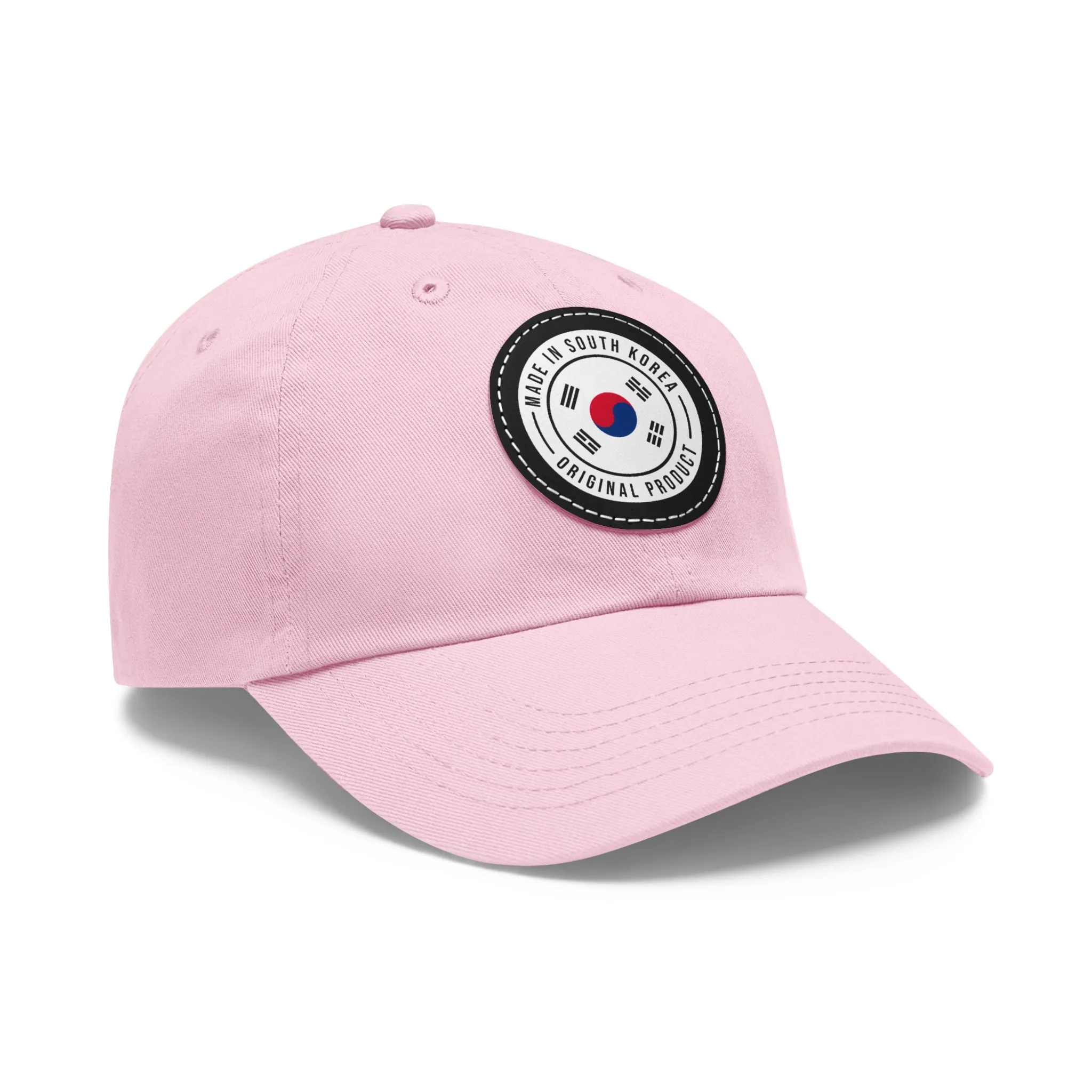Made in South Korea Hat with Leather Patch (Round)  - EmpressKorea