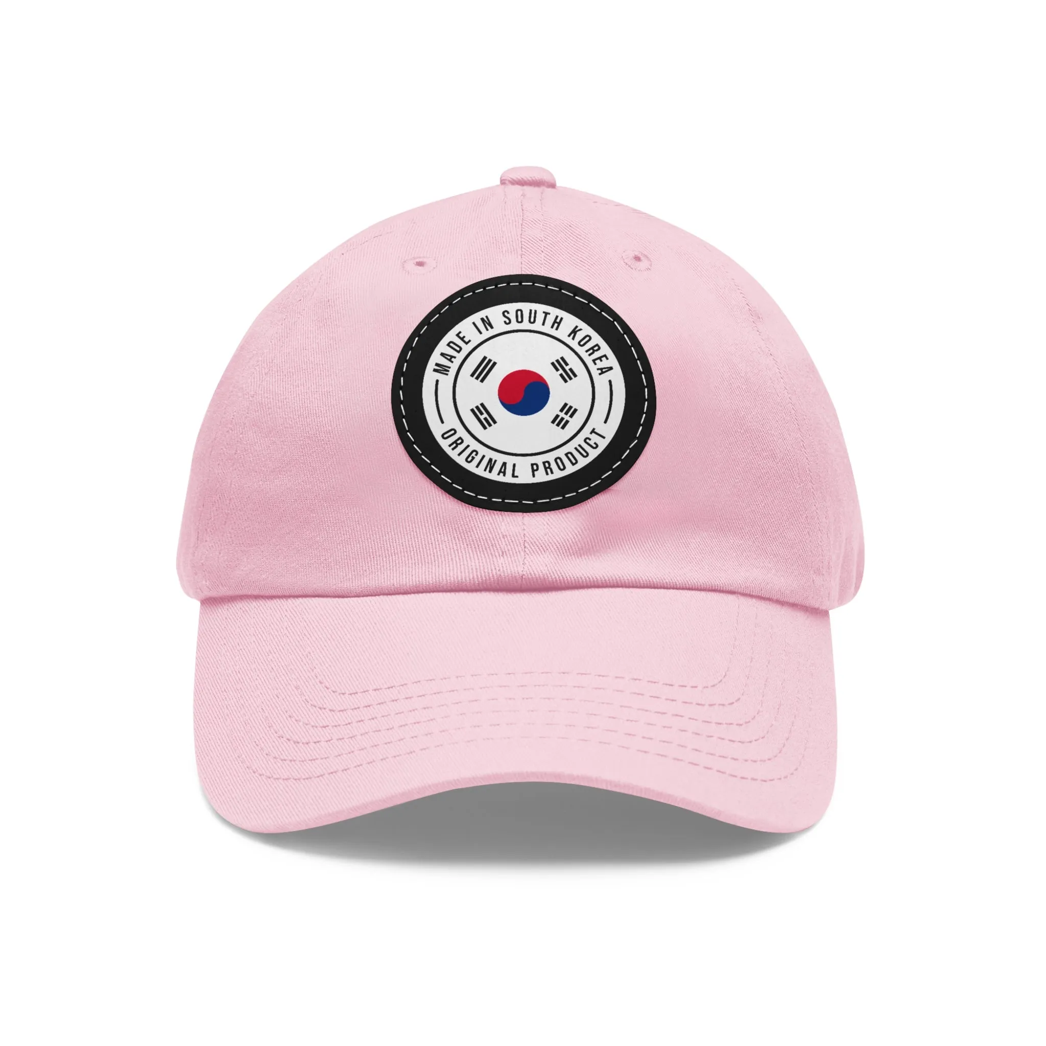 Made in South Korea Hat with Leather Patch (Round)  - EmpressKorea