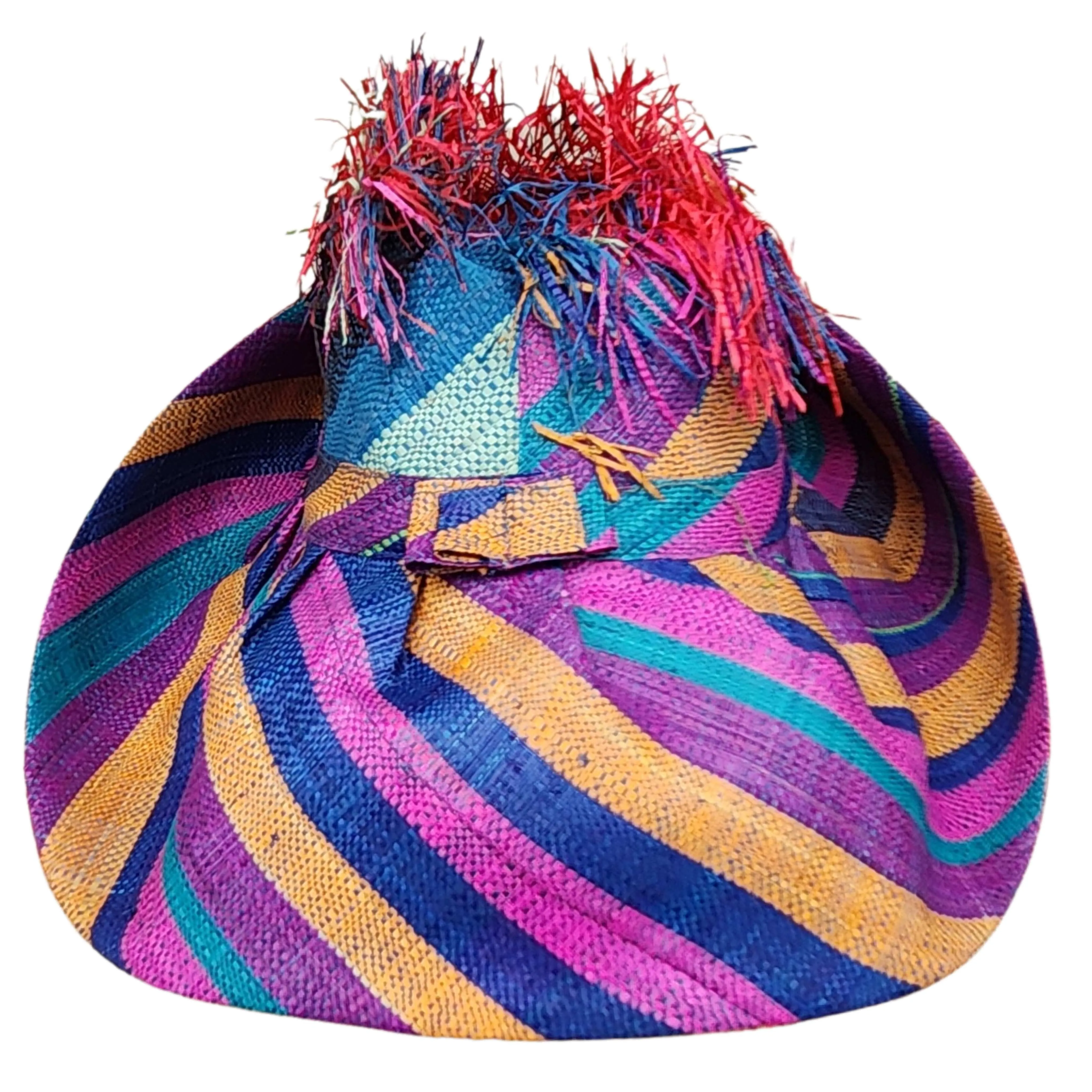 Mado: Madagascar Big Brim Crown Out Raffia Sun Hat