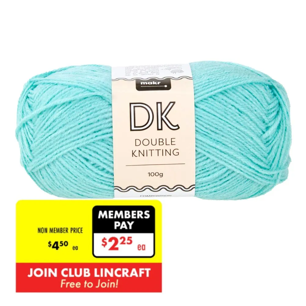 Makr DK 8ply Crochet & Knitting Yarn, 100g Acrylic Yarn