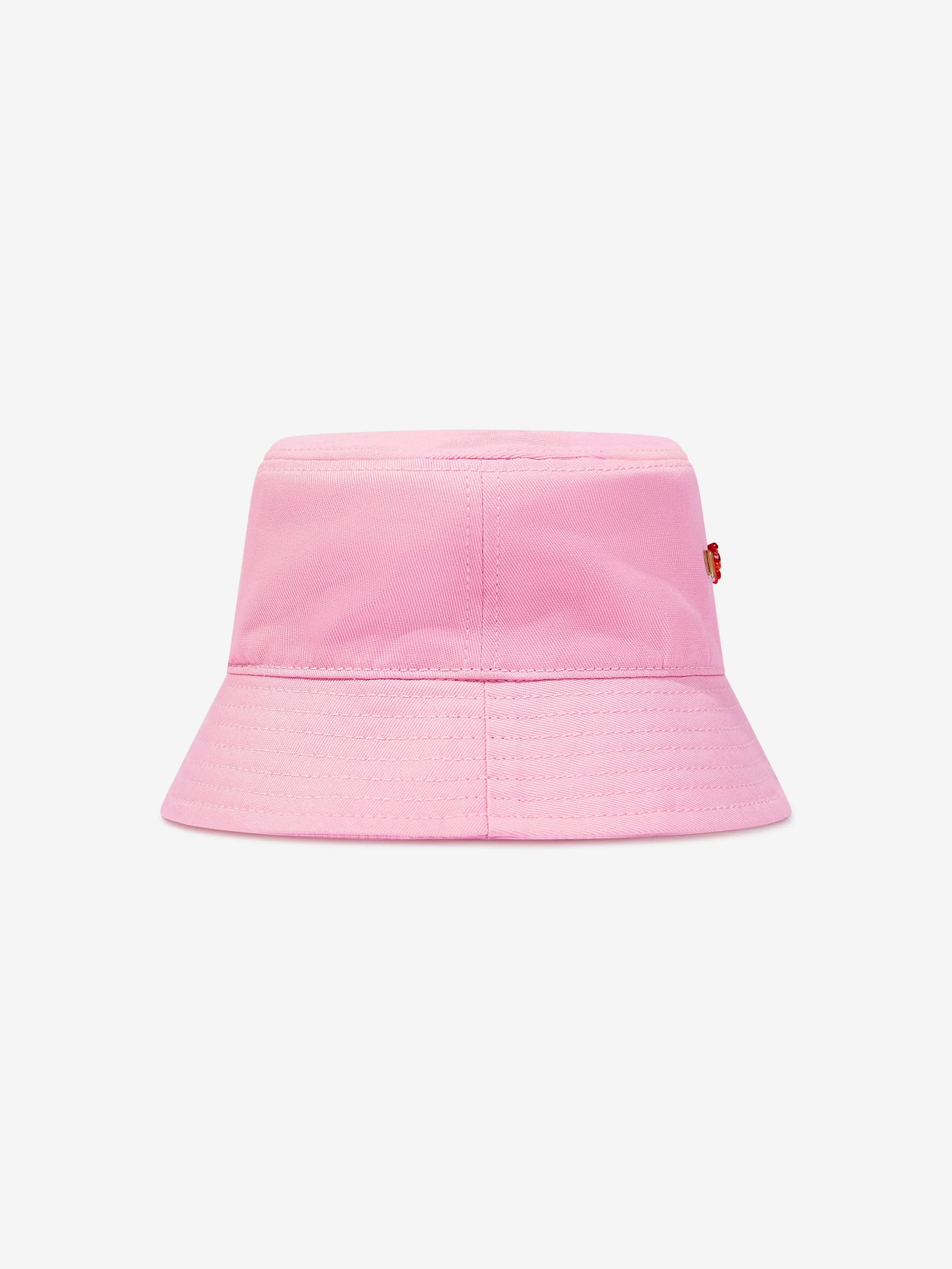 MARNI Girls Logo Bucket Hat in Pink