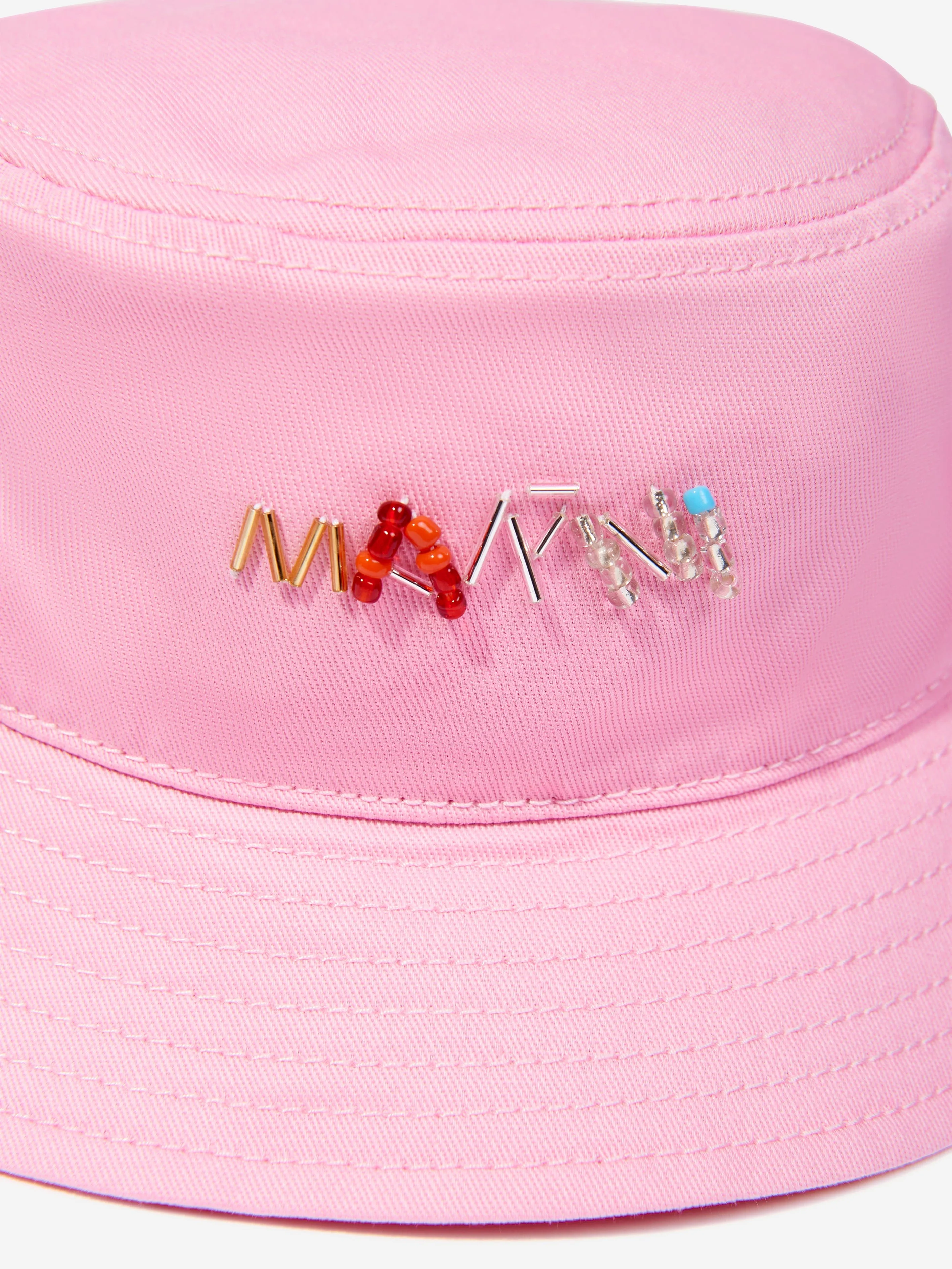 MARNI Girls Logo Bucket Hat in Pink