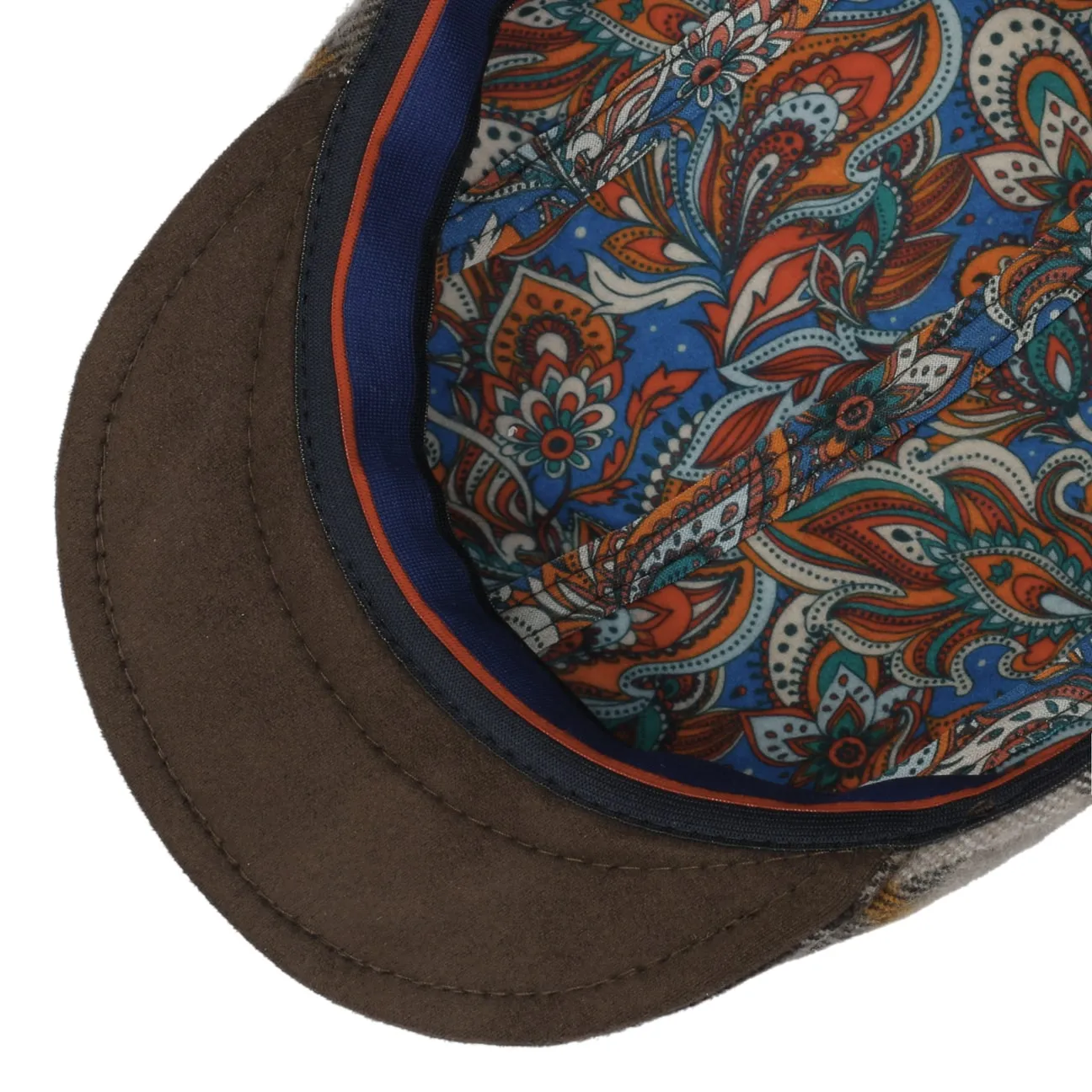 Mattrick Wool Check Flat Cap by Lierys