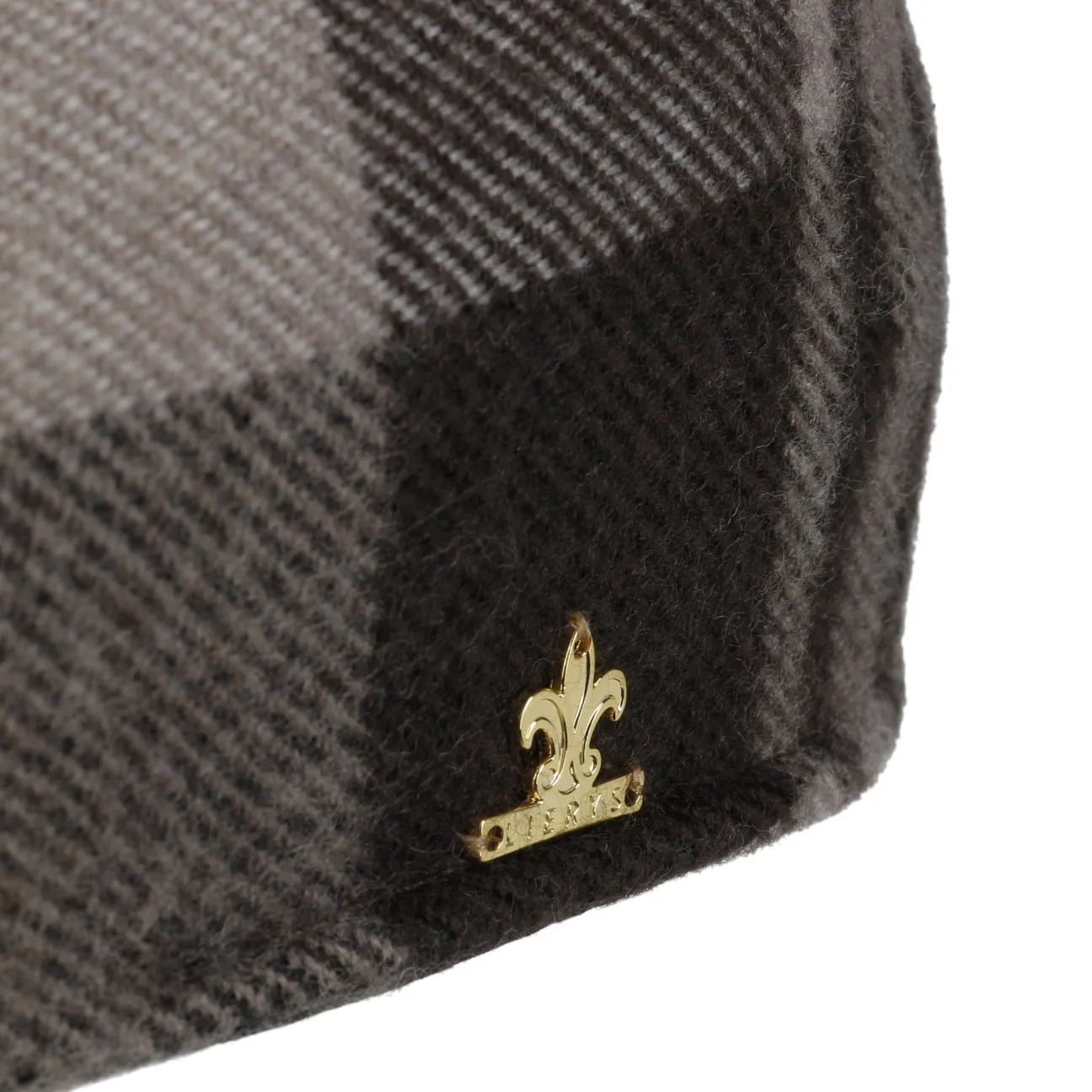 Mattrick Wool Check Flat Cap by Lierys