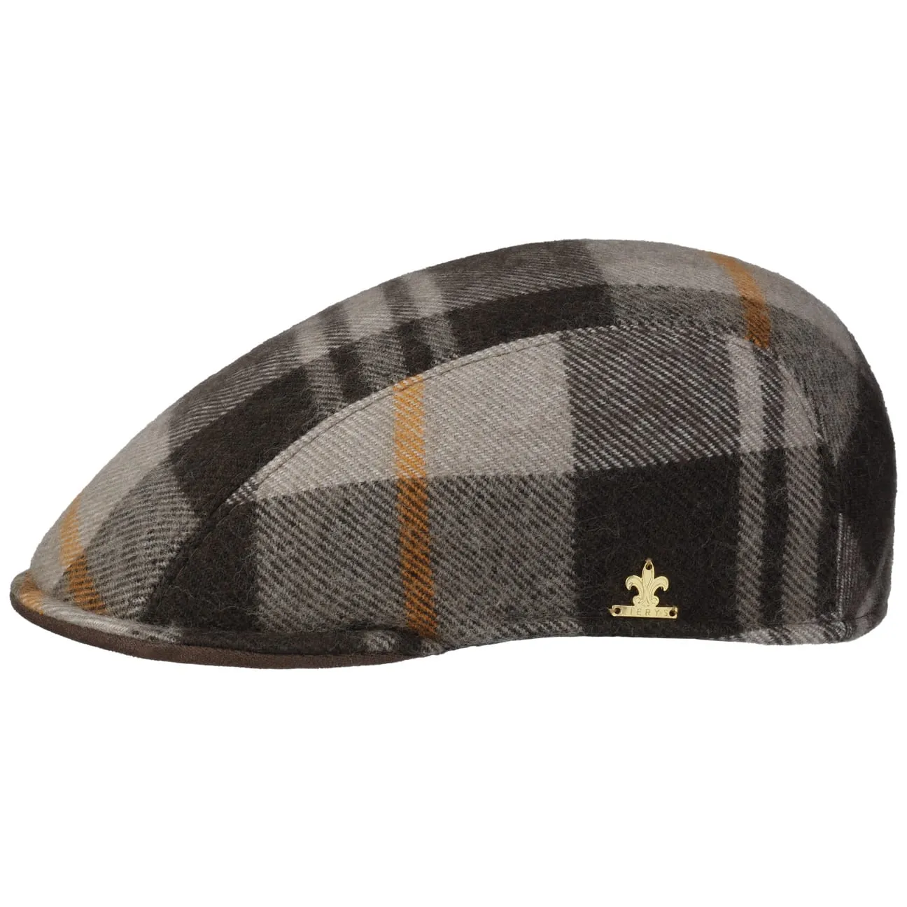 Mattrick Wool Check Flat Cap by Lierys