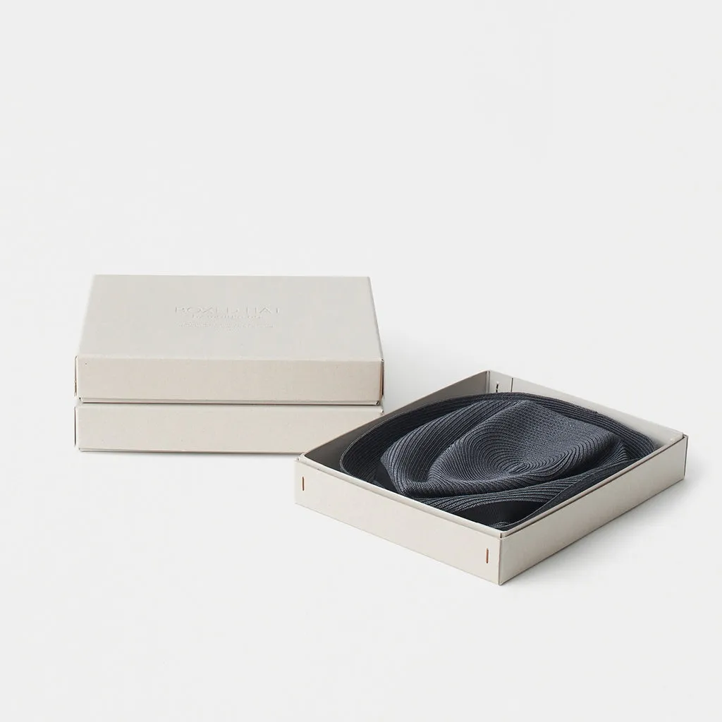 MATURE BOXED HAT CHARCOAL ROSE