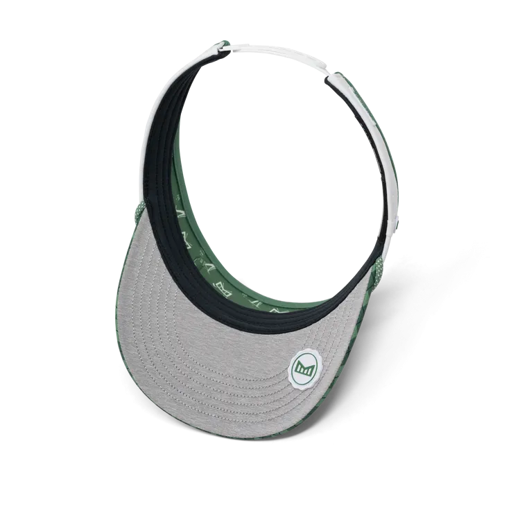 Melin Coast Links Front 9 Hydro Visor in Green Argyle