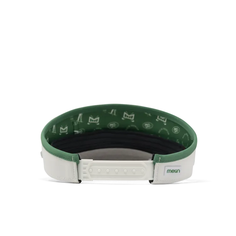 Melin Coast Links Front 9 Hydro Visor in Green Argyle