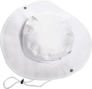 Men and Women Fishing Hat and Safari Cap Wide Brim Boonie Hat Bucket Hats with Sun Protection for Big Head White