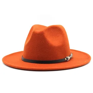 Men stylish fedora hats soft touch jazz top belt Panama shallow