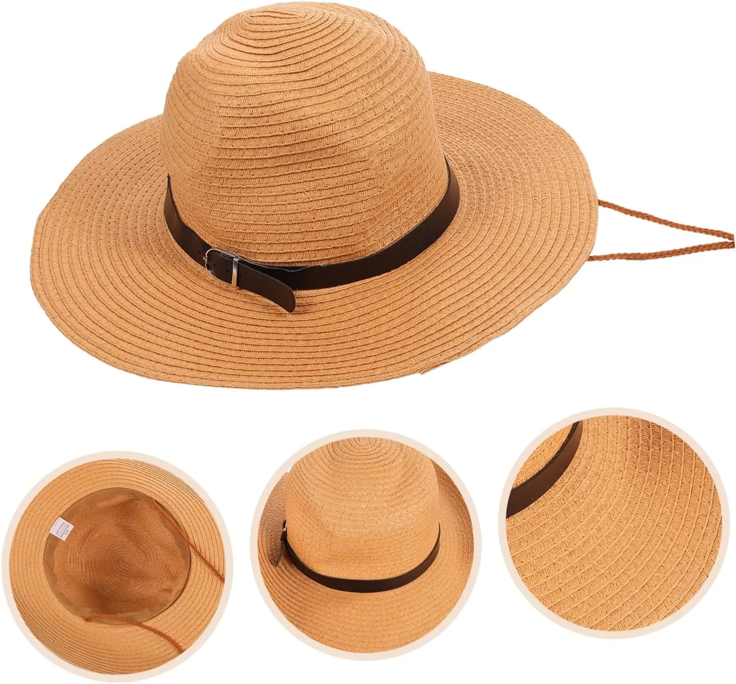 Men Wide Brim Hat Hats UK Straw Summer Hat Outdoor Beach Hat para Boater Sun Hat Cloche Sunproof Caps