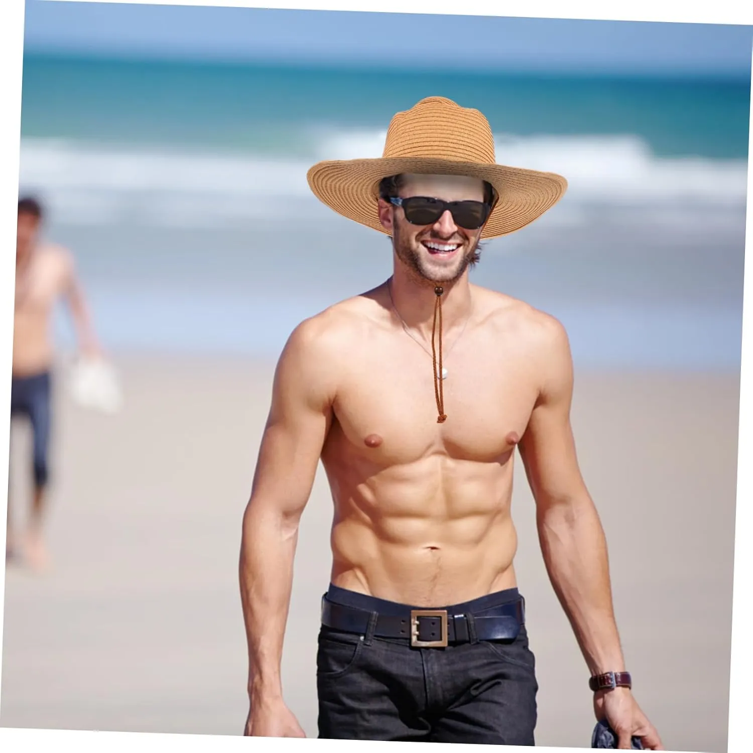 Men Wide Brim Hat Hats UK Straw Summer Hat Outdoor Beach Hat para Boater Sun Hat Cloche Sunproof Caps