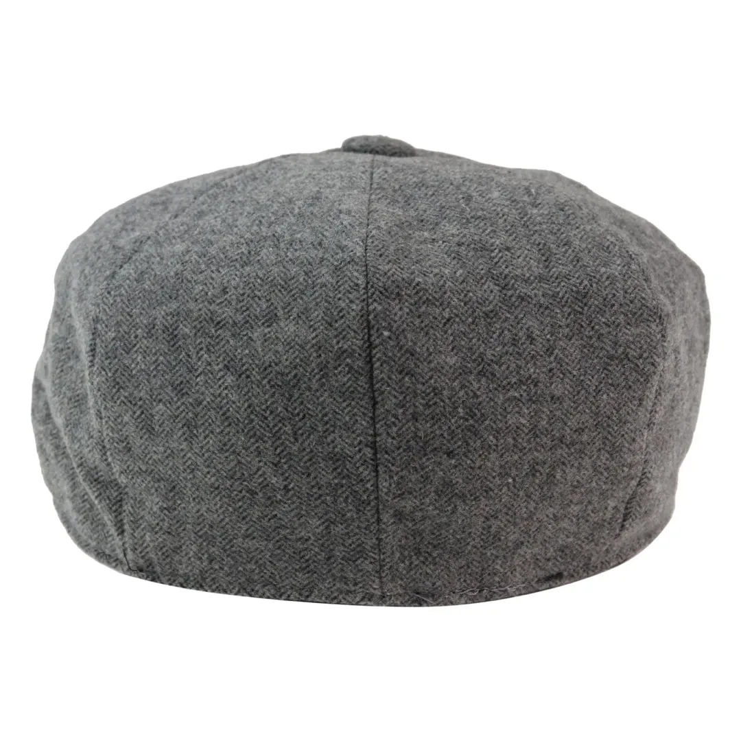 Men's 8 Panel Hat Wool Baker Newsboy Flat Cap Grandad 1920s Peaky
