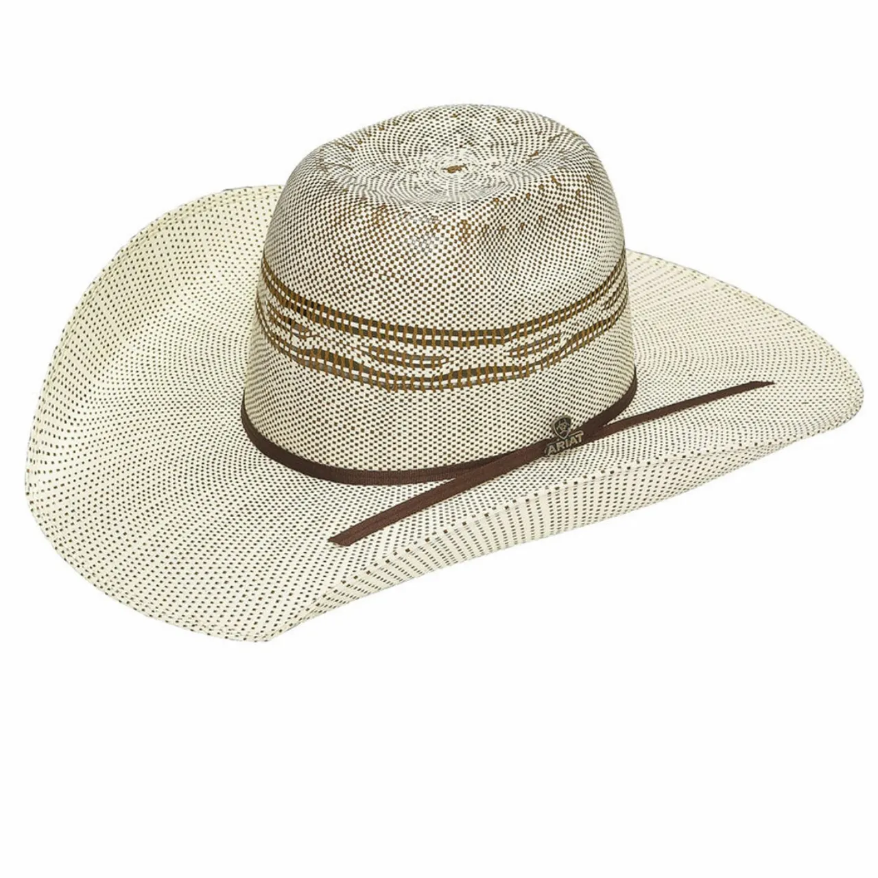 Men's Bangora Ivory/Brown 2 Cord Chocolate Western Hat By Ariat A73164