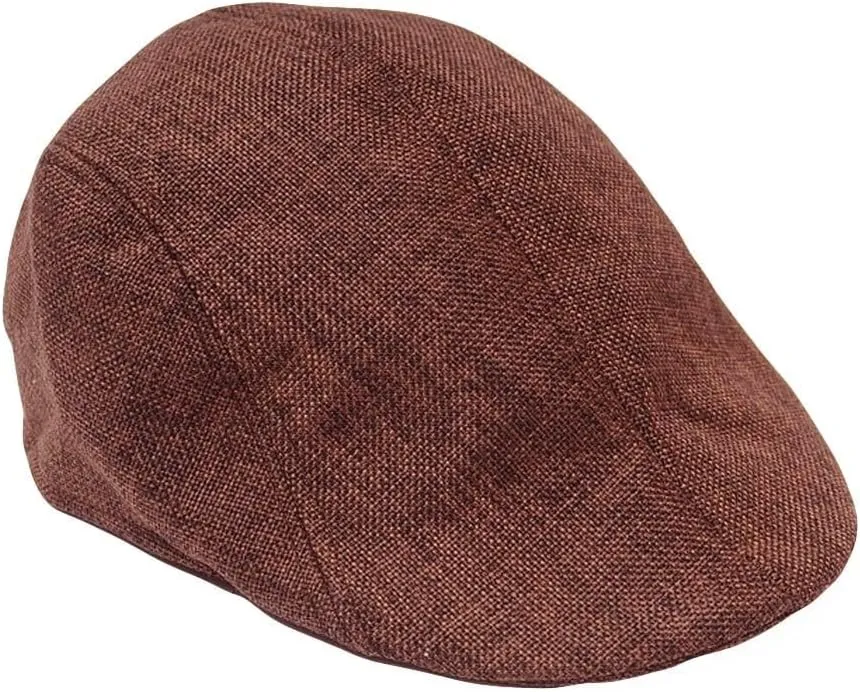 Men's Driver Beret Cap Adjustable Flat Newsboy Cap Classic Vintage Soft Irish Cabbie Hat Driving Hat Cap for Men