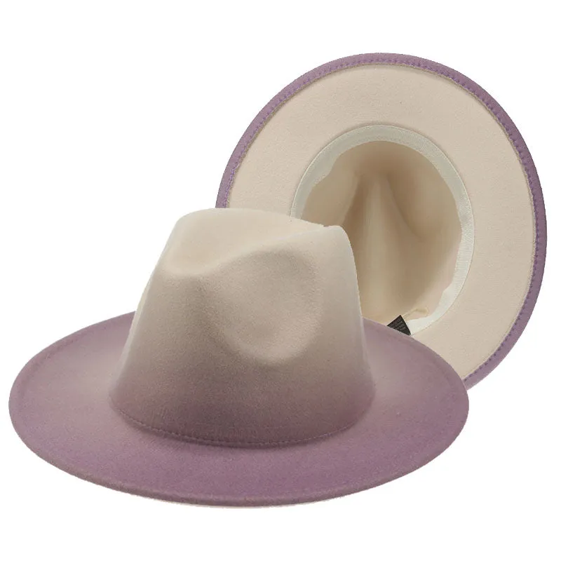 Men's Gradient Felt Fedoras | Popular Male Apparel and Accessories
