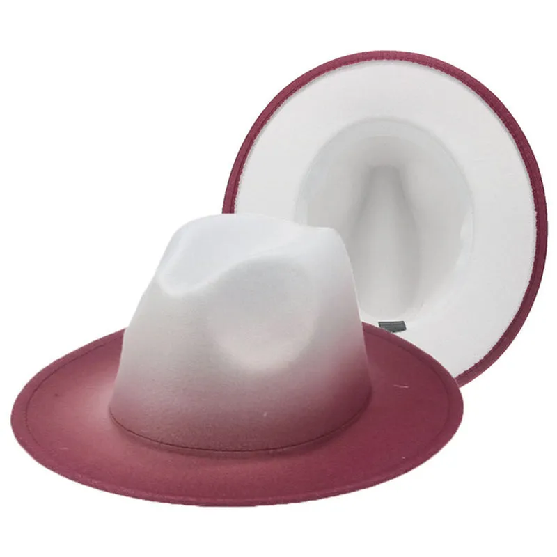 Men's Gradient Felt Fedoras | Popular Male Apparel and Accessories