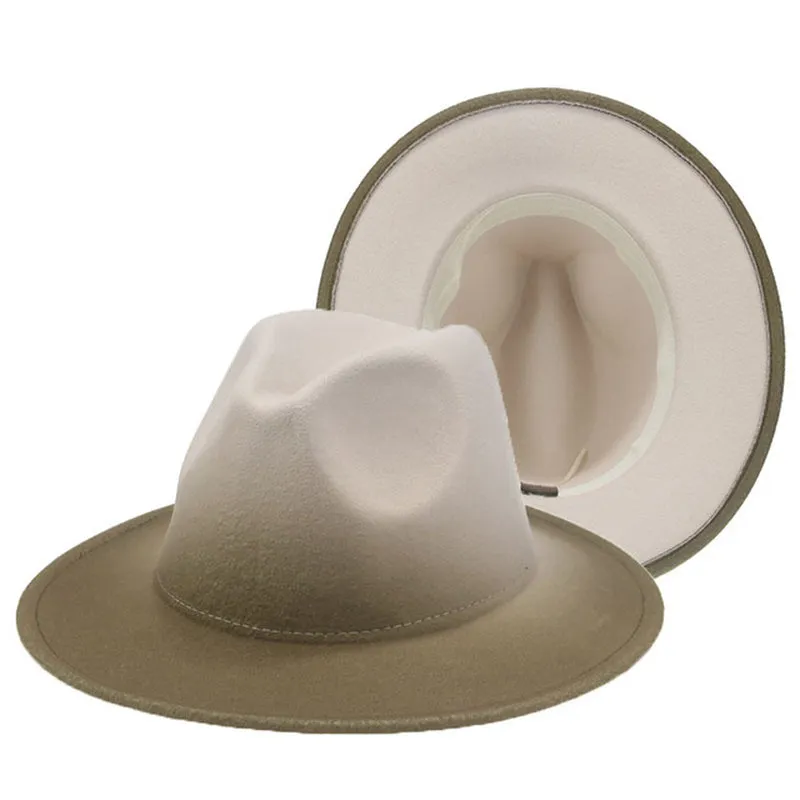 Men's Gradient Felt Fedoras | Popular Male Apparel and Accessories