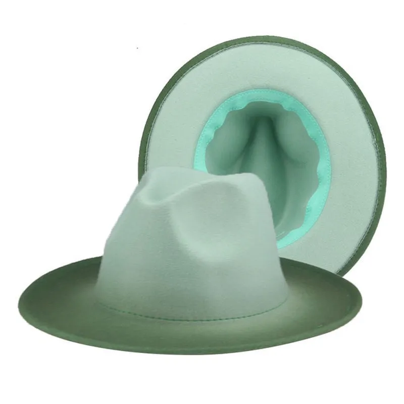 Men's Gradient Felt Fedoras | Popular Male Apparel and Accessories