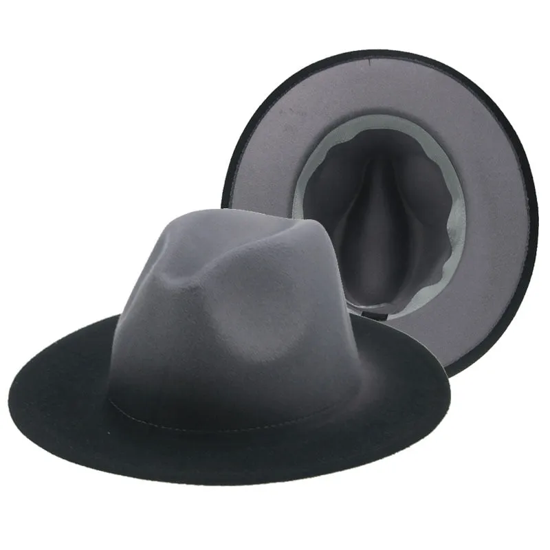Men's Gradient Felt Fedoras | Popular Male Apparel and Accessories
