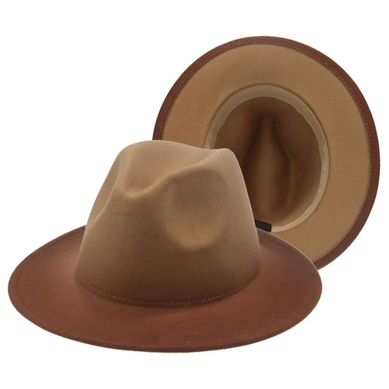 Men's Gradient Felt Fedoras | Popular Male Apparel and Accessories