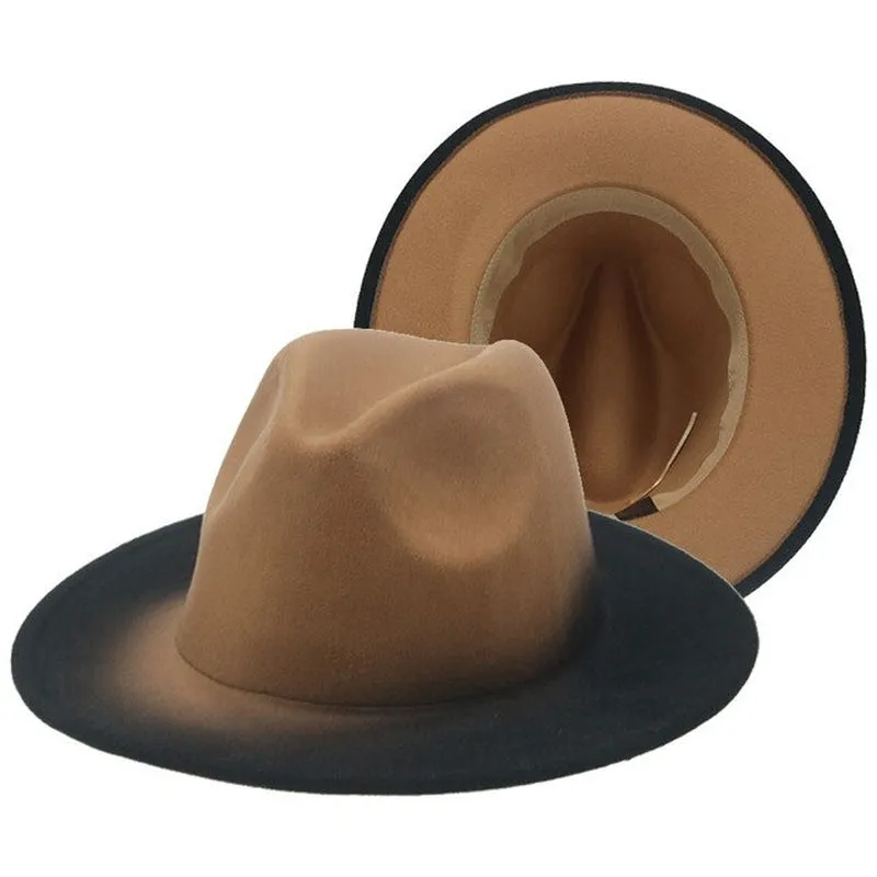 Men's Gradient Felt Fedoras | Popular Male Apparel and Accessories