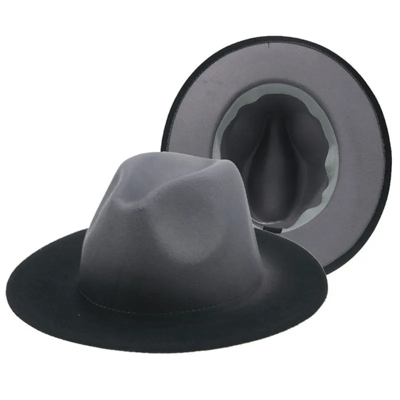 Men's Gradient Felt Fedoras | Popular Male Apparel and Accessories