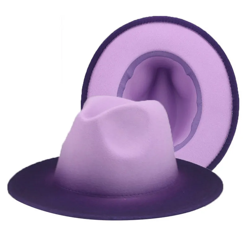 Men's Gradient Felt Fedoras | Popular Male Apparel and Accessories
