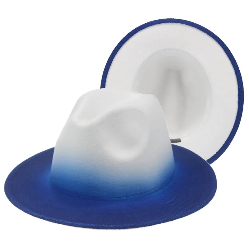 Men's Gradient Felt Fedoras | Popular Male Apparel and Accessories
