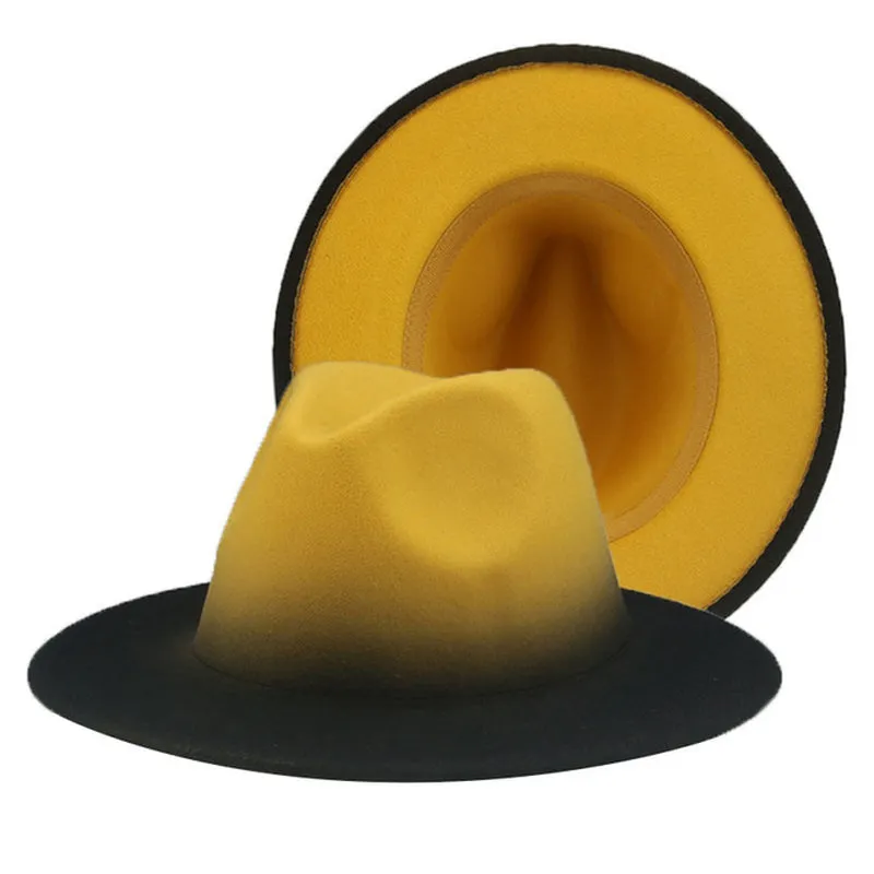 Men's Gradient Felt Fedoras | Popular Male Apparel and Accessories